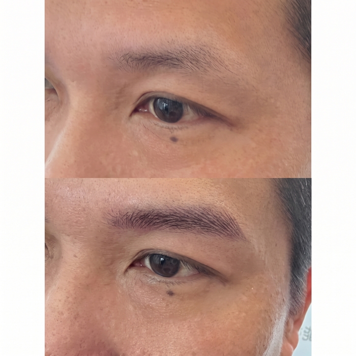愛甲玩美飄眉作品-線條眉-台中男士飄眉推薦