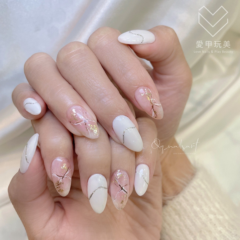 不僅美觀,還富有層次感和立體感 QQ老師美甲作品-台中美甲推薦