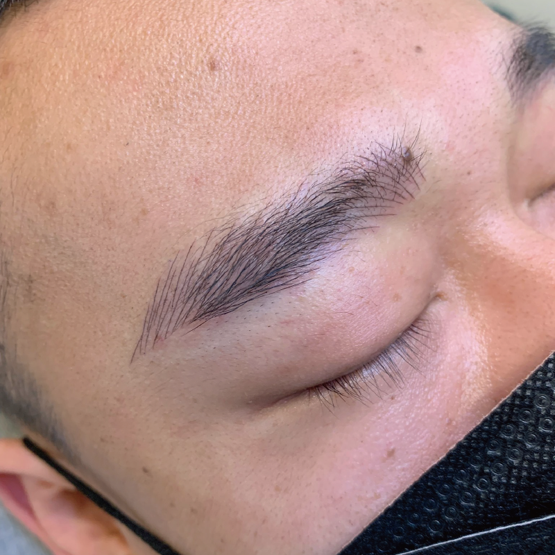 0恢復期0結痂,男士飄眉施作完後就能正常上班、約會 男士飄眉-台中男士霧眉