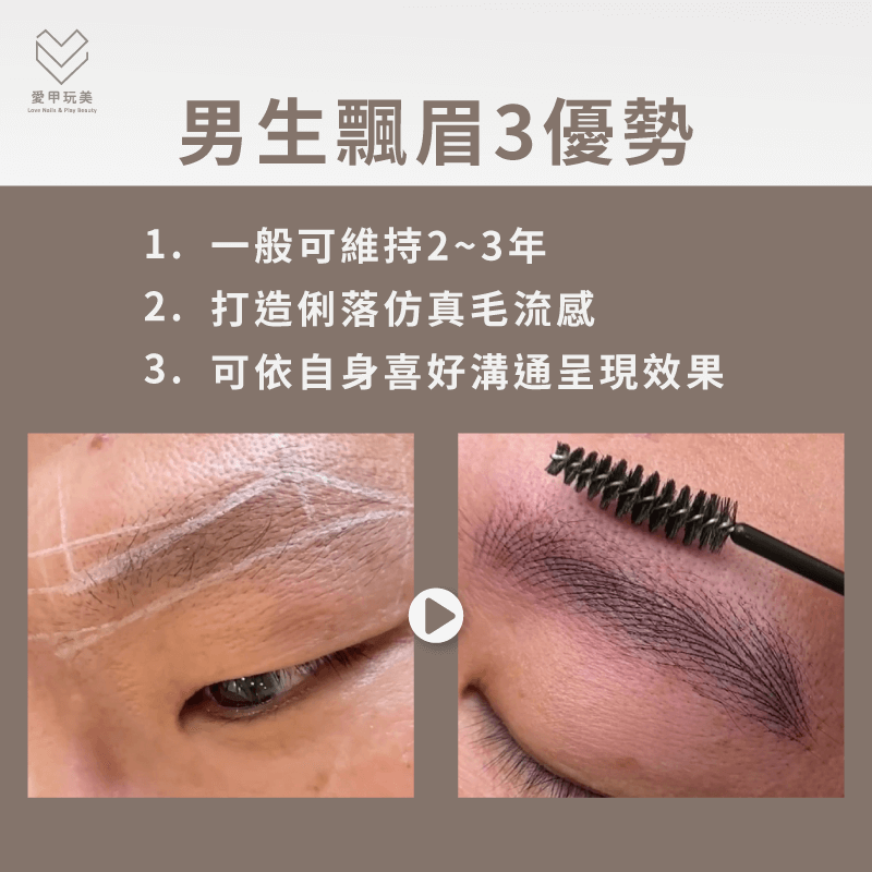 男士飄眉的3大好處-男生飄眉款式