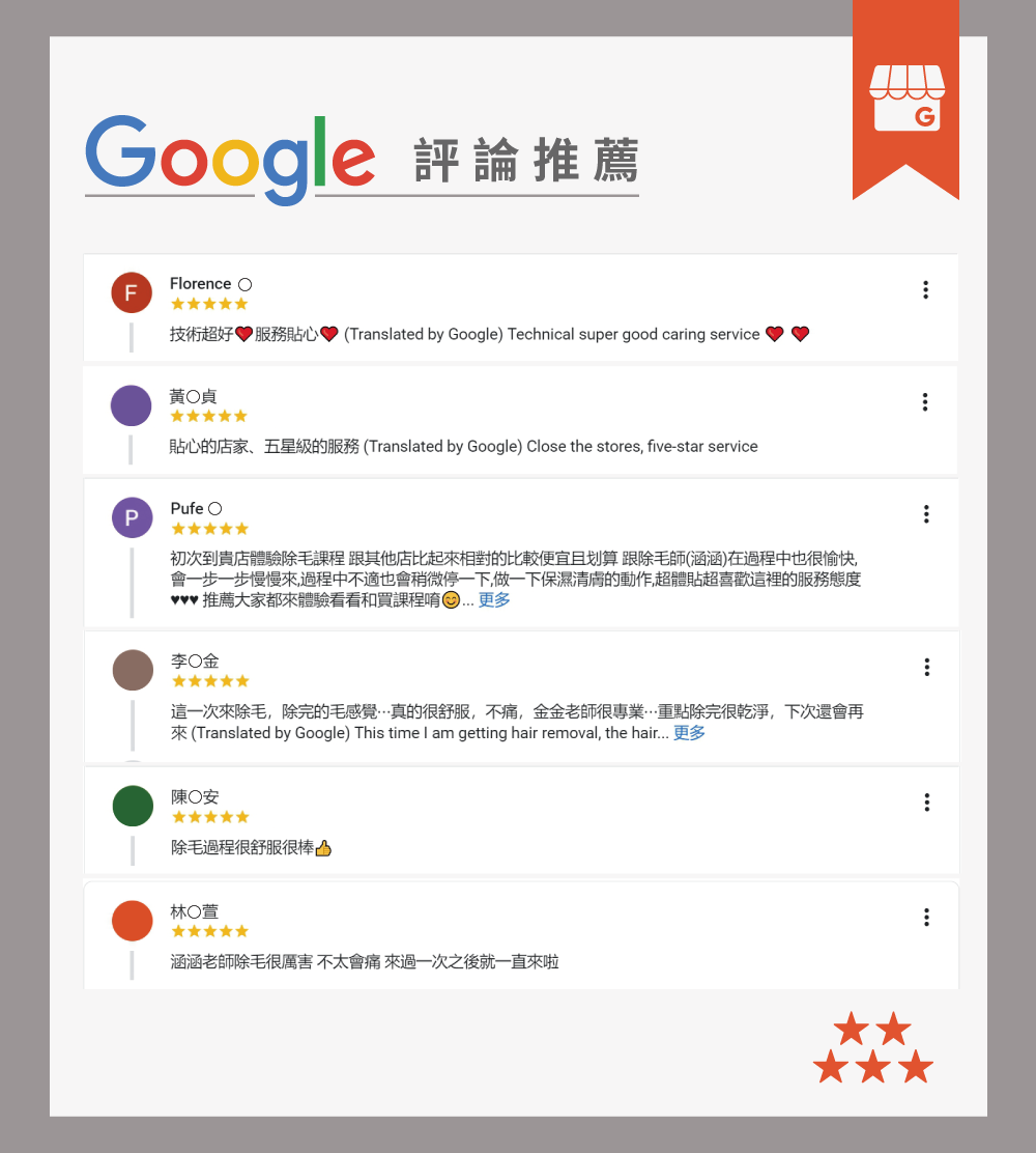 愛甲玩美GOOGLE4.4星熱蠟除毛口碑推薦 愛甲玩美GOOGLE口碑推薦-台中美甲推薦