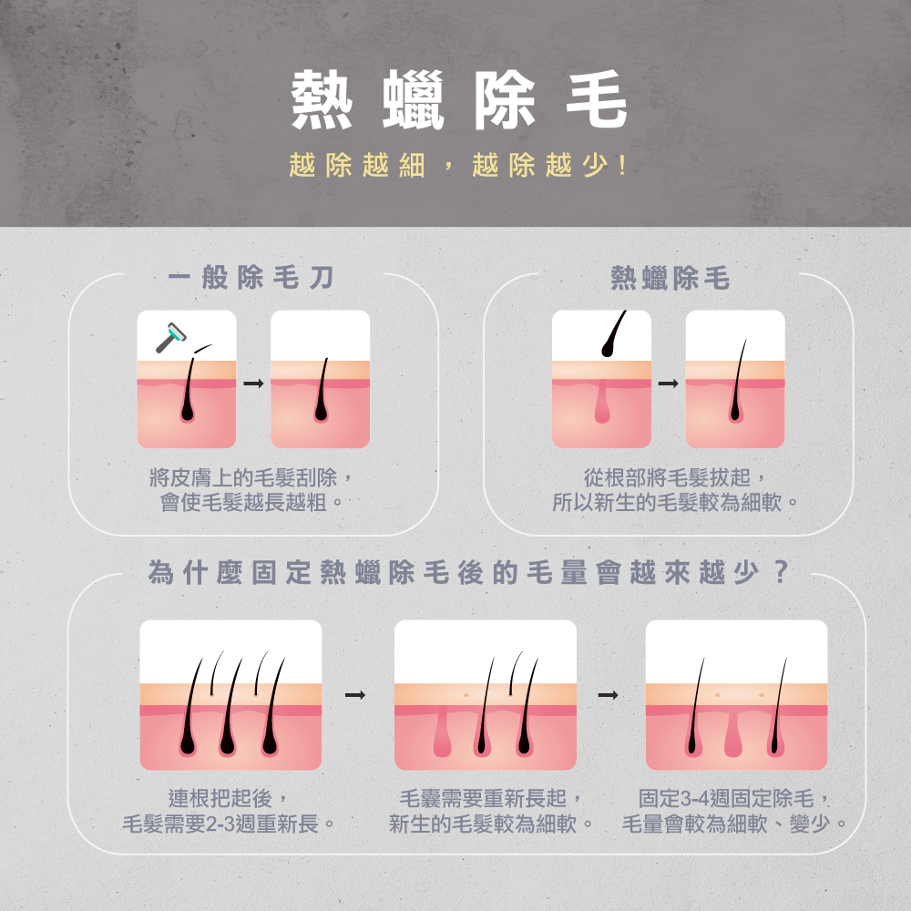 熱蠟除毛後生長速度-台中熱蠟除毛推薦